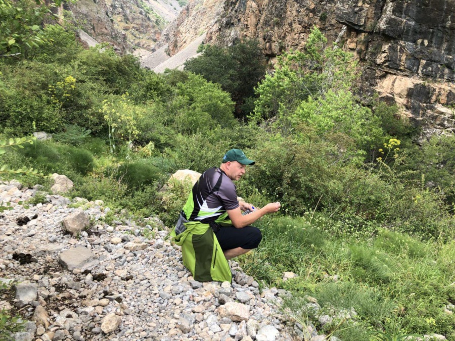 Man and untouched nature