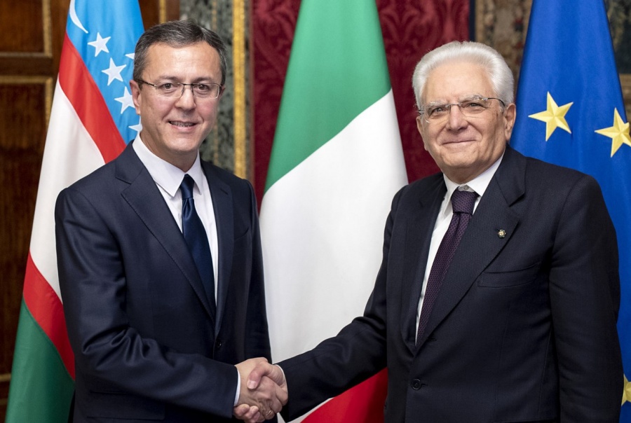 Ambassador of Uzbekistan presents Credentials to the President of Italy.jpg